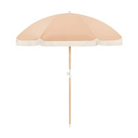Sunshade Beach Umbrella with Fringe, Peach