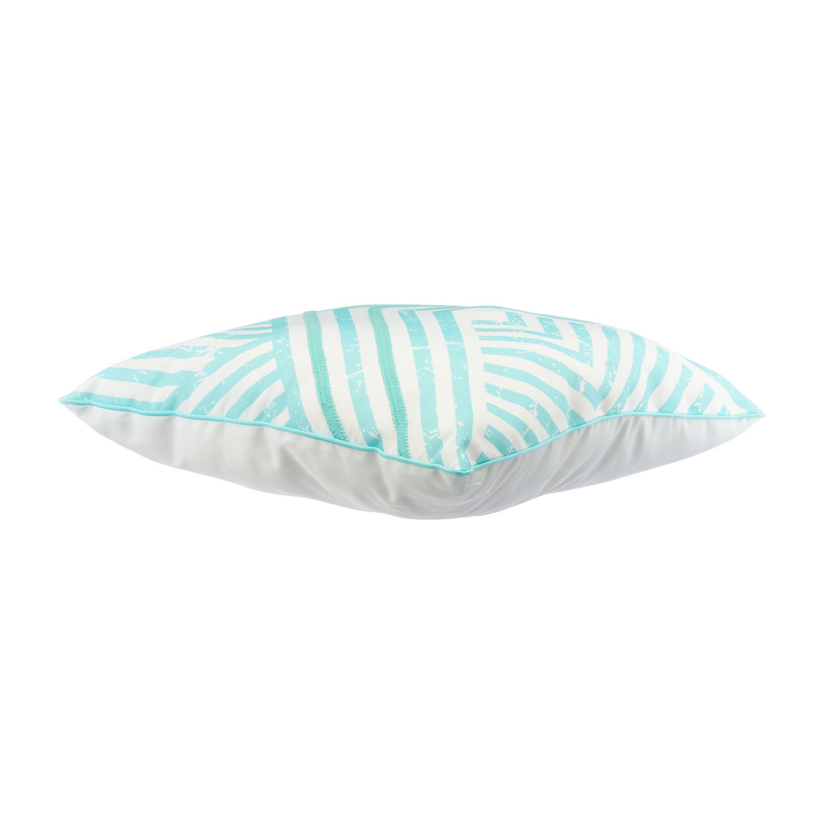 Decorative Line Printed Square Pillow, 18 in x 18 in