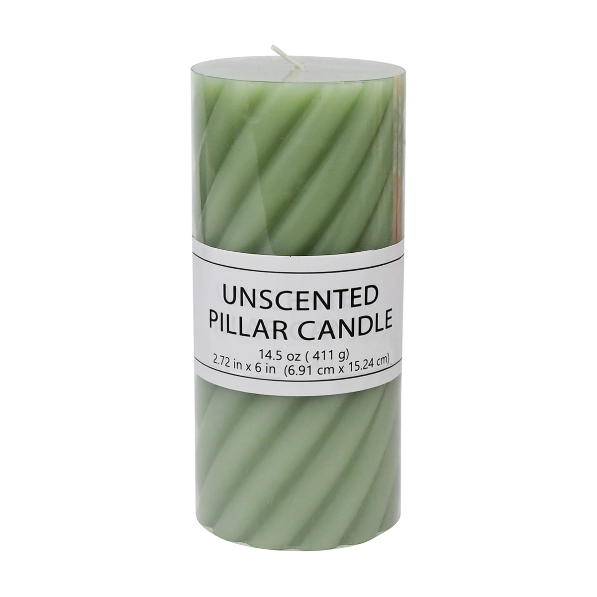 Twisted Unscented Pillar Candle