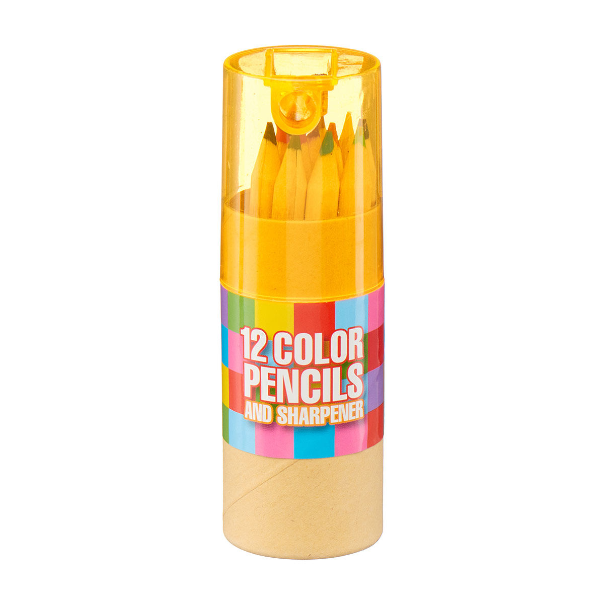 Mini Colored Pencils with Sharpener, 12 pack