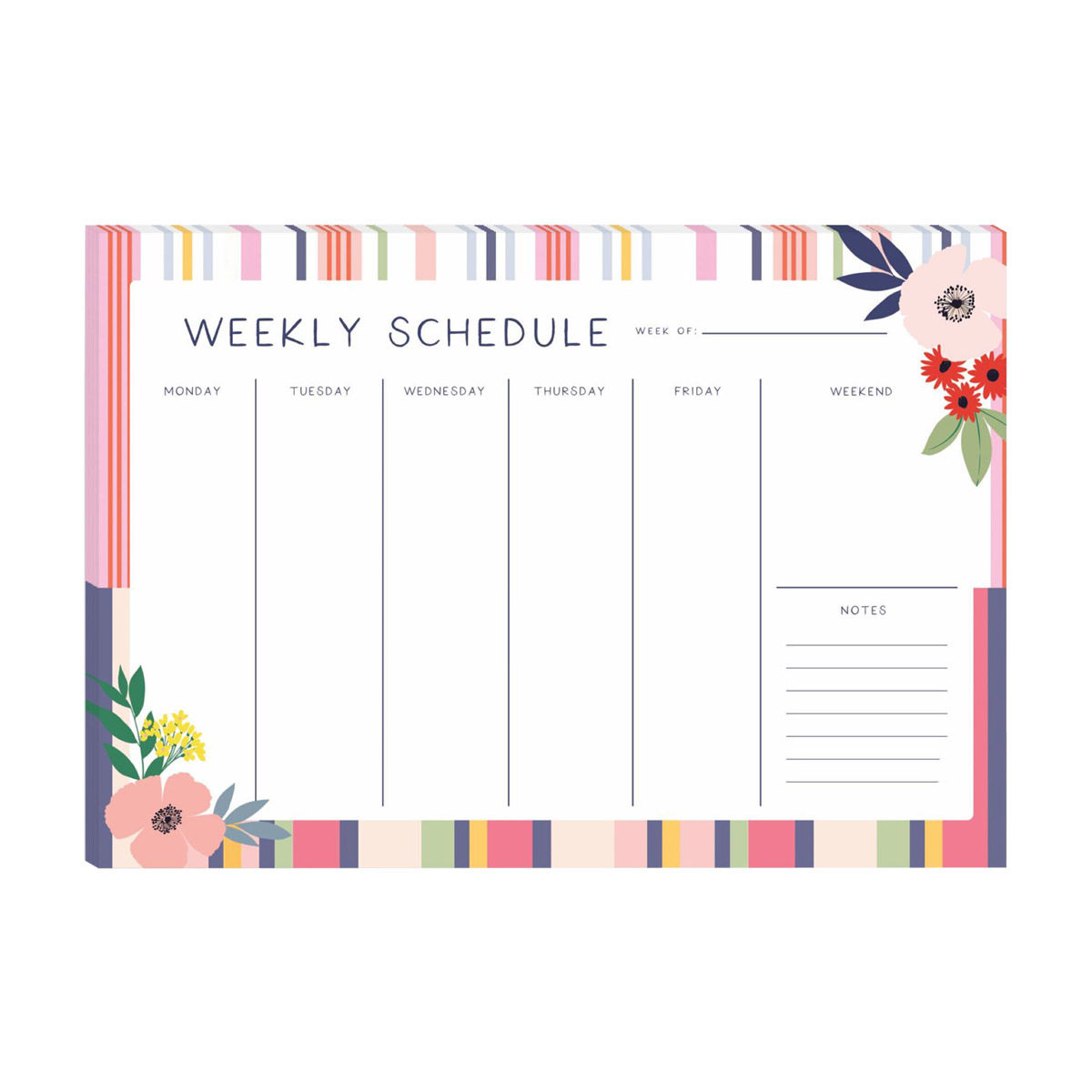 Weekly Planner Notepad, 50 Sheets