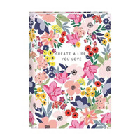 Floral Printed Hardcover Guided Journal, 128 Pages
