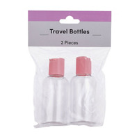 Beauty Plastic Travel Bottles, Pink