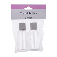 Beauty Plastic Travel Bottles, Gray