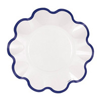Ruffled Peppy Patriotic Party Plates, 10 in, 8 ct