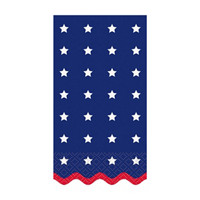 Scalloped Peppy Patriotic Paper Guest Towels, 16 ct