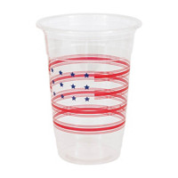 Peppy Patriotic Plastic Cups, 16 oz, 8 ct