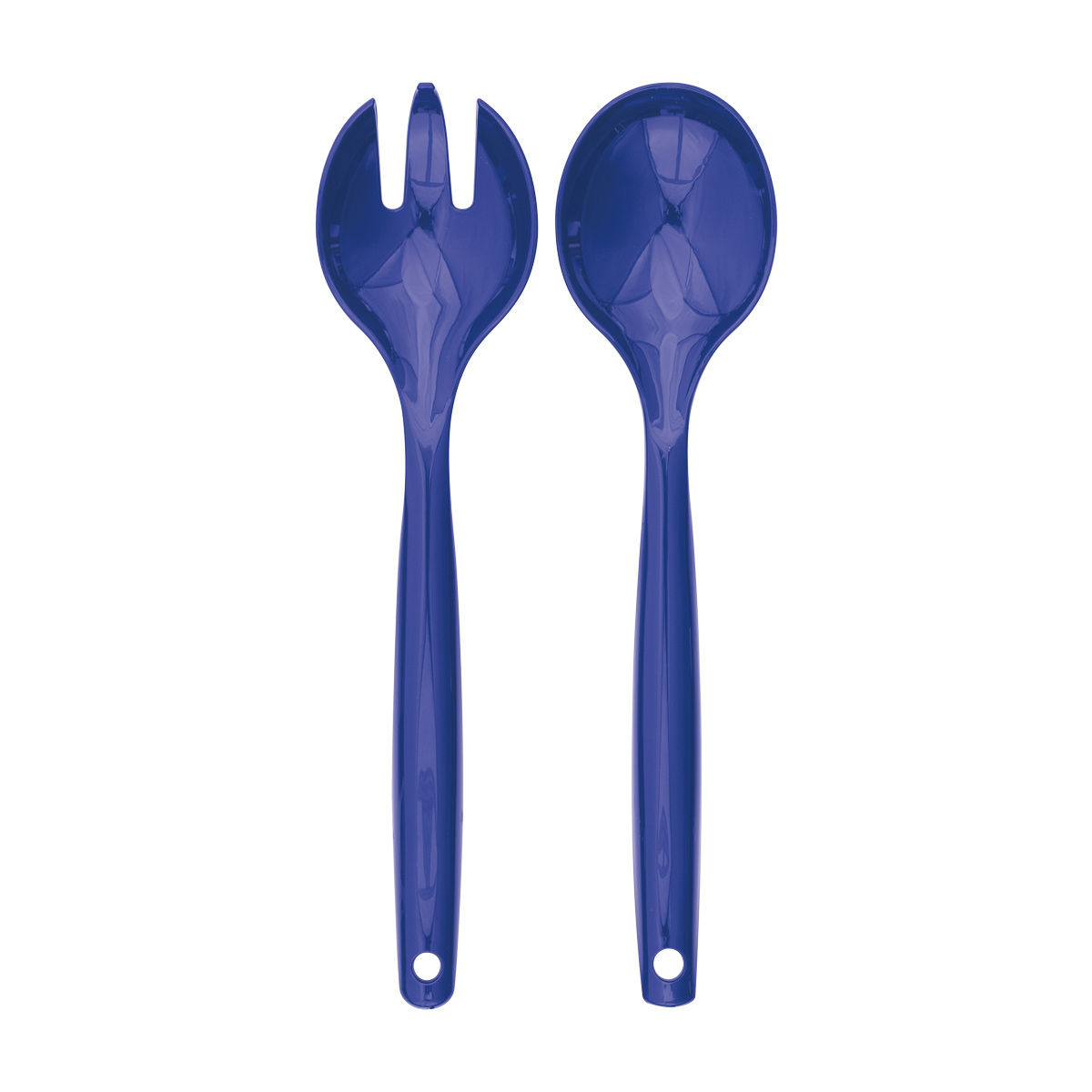 Navy Blue Plastic Serving Utensils Set, 4 pc