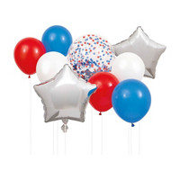 Patriotic Foil Star & Latex Balloon Kit, 9 pc