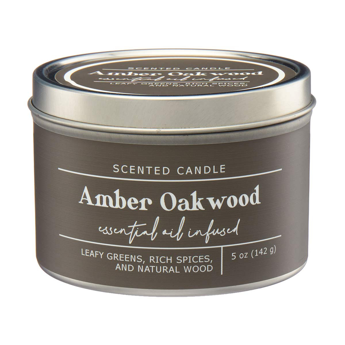Amber Oakwood Essential Oil Infused Scented Candle