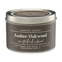 Amber Oakwood Essential Oil Infused Scented Candle, 5