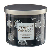 Amber Oakwood Essential Oil Infused Scented Candle, 14