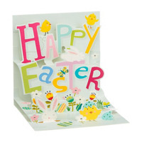 Parallel Lines Happy Easter Words Pop-Up Card