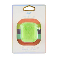 Dabney Lee Neon Beaded Airpods Case, Green