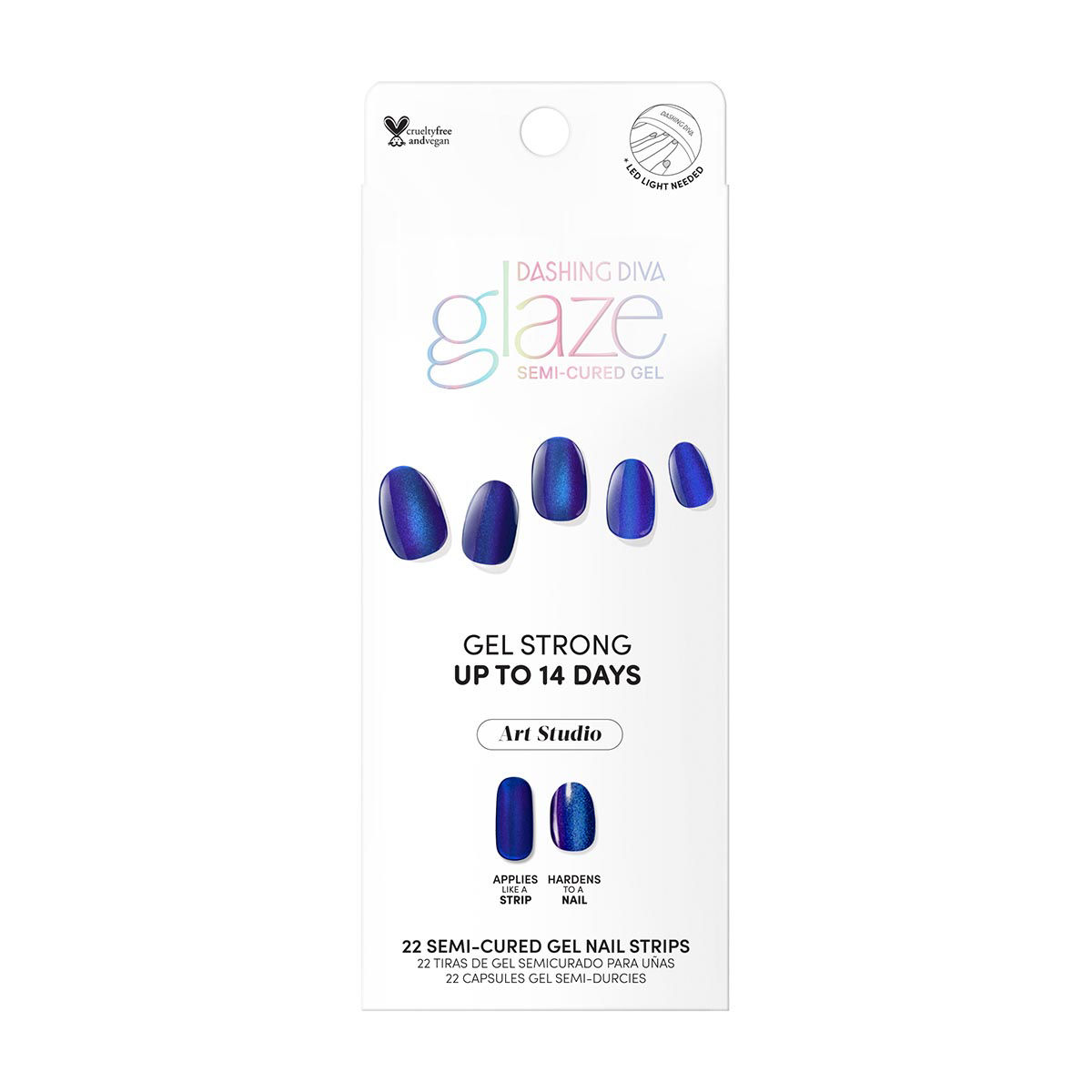 Dashing Diva Nail Strip Semi-Cured Gel, Floral