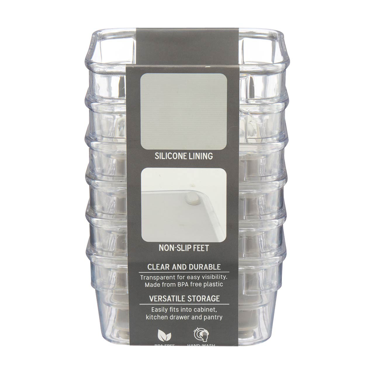 Gourmet Kitchen Multipurpose Organizer, Non-Slip, 6 ct