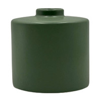 Solid Matte Ceramic Vase, Green