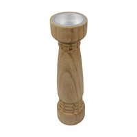 Wooden Pillar Candle Holder, Medium