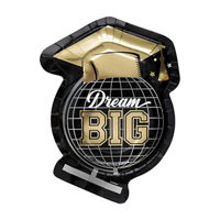2023 Graduation Globe Shaped Party Plates, 8 ct, 9.25 in