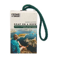 Cedar & Sage Soap On A Rope, Sandalwood