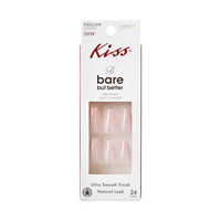 KISS Bare But Better TruNude Nails, Medium Length, 24 ct