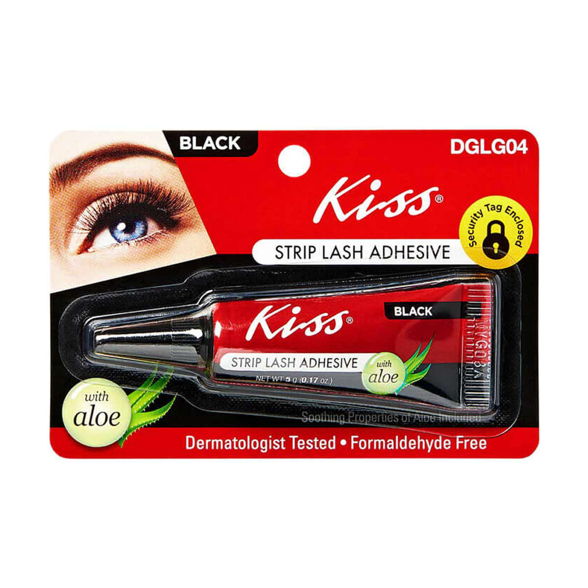 Kiss Strip Lash Adhesive with Aloe, Black, 0.17 oz