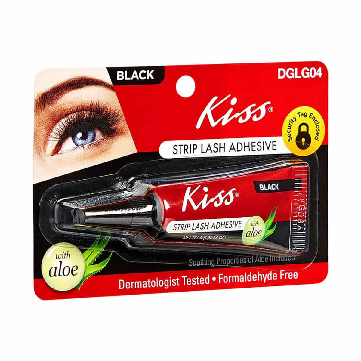 Kiss Strip Lash Adhesive with Aloe, Black, 0.17 oz