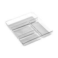 Madesmart SoftGrip Large Gadget Tray, Clear Warm Gray