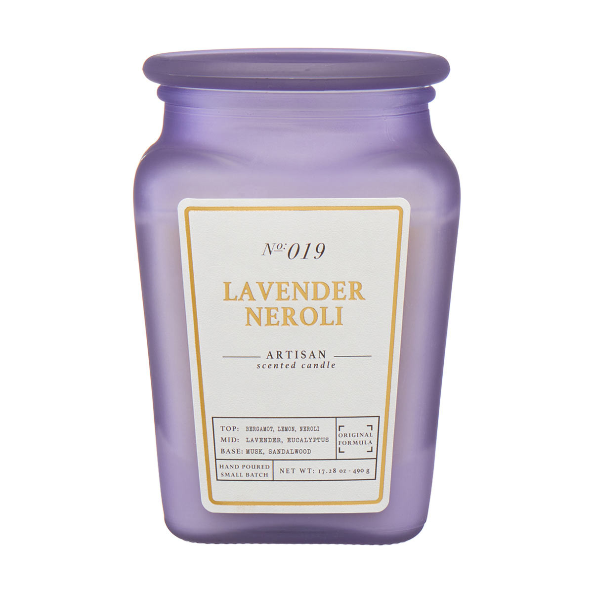 No19 Artisan Scented Candle, Lavender Neroli, 17 oz