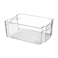 Fresh Start Clear Refrigerator Organizer Bin with Handles