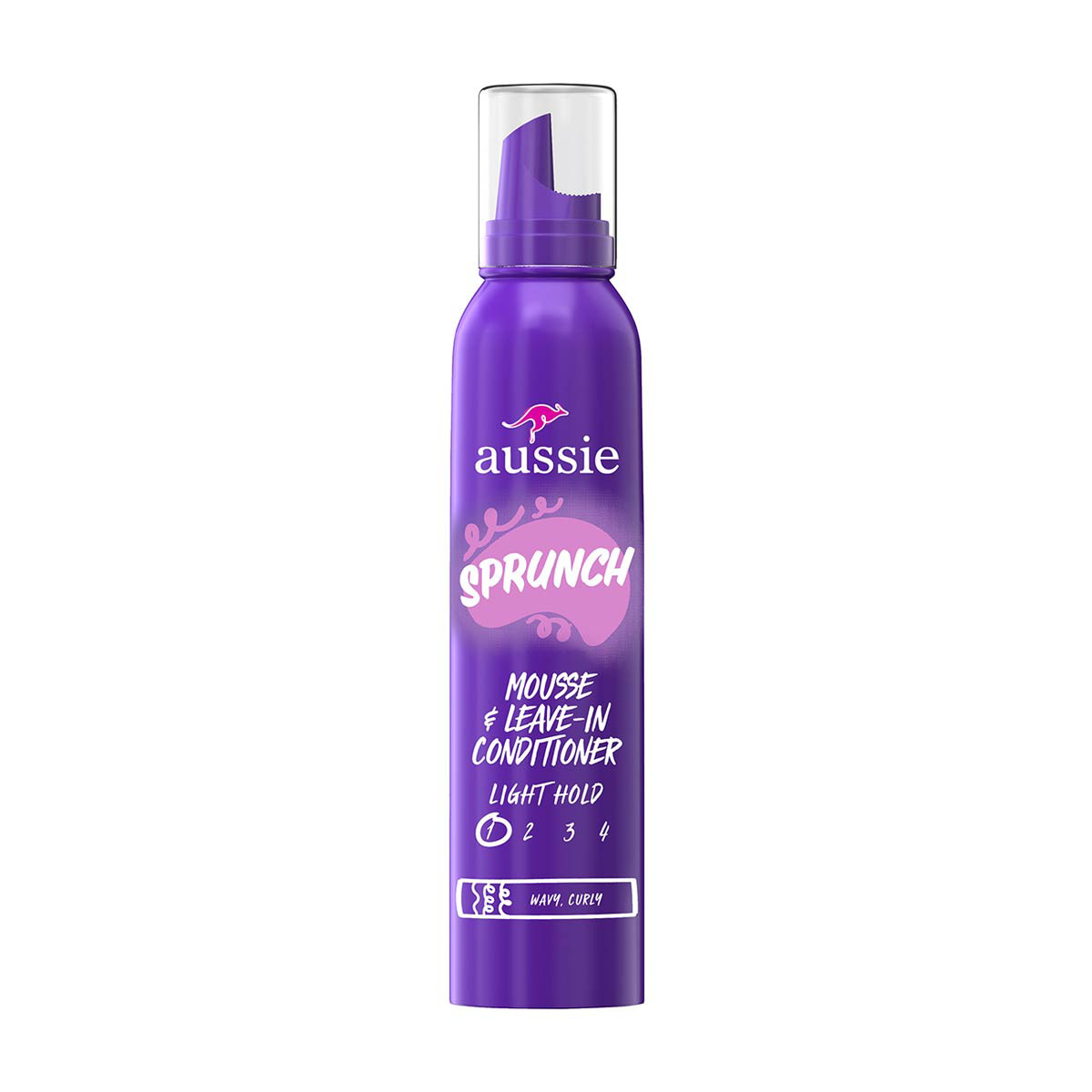 Aussie Sprunch Mousse & Leave-In Conditioner for Curly & Wavy Hair, 6 oz