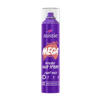 Aussie Mega Flexible Hair Spray for Curly Hair, Straight Hair, And Wavy Hair, 10 oz