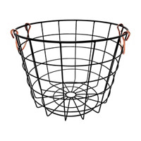 Round Metal Storage Basket, Medium