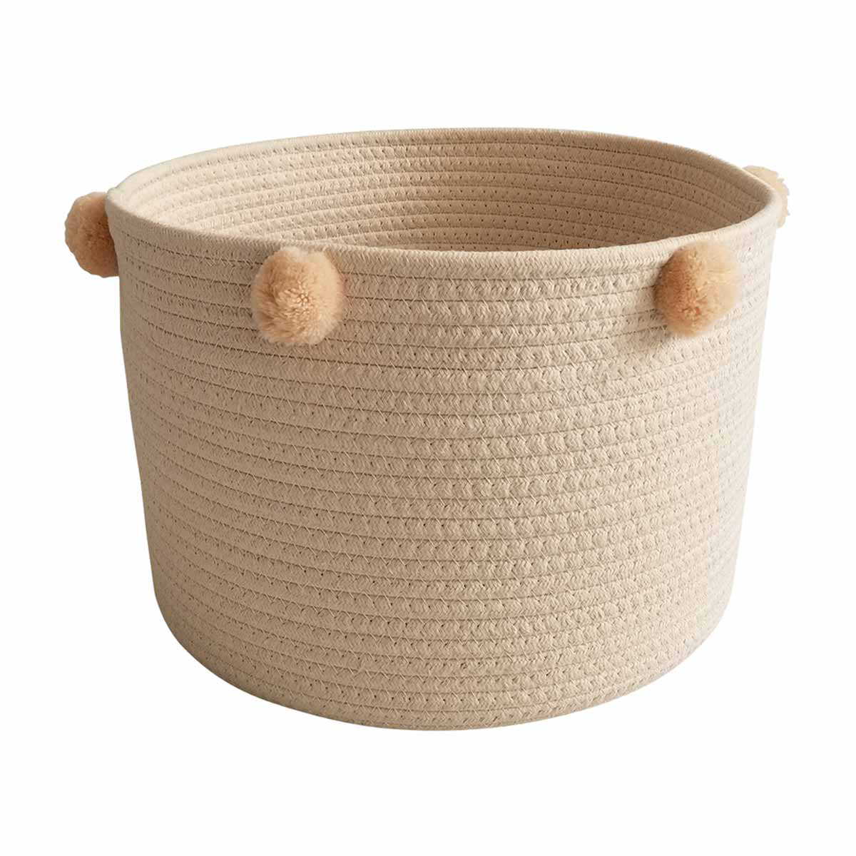 Pom Pom Round Storage Basket