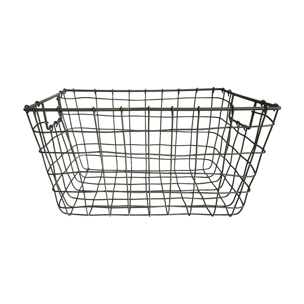 Rectangular Metal Storage Basket