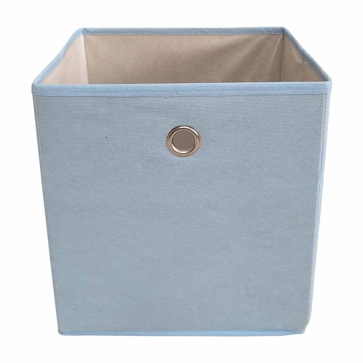 Solid Blue Foldable Storage Cube Bin