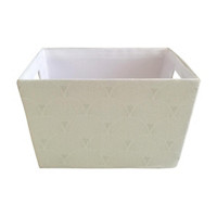 Cream Rectangular Storage Tote Basket, Medium