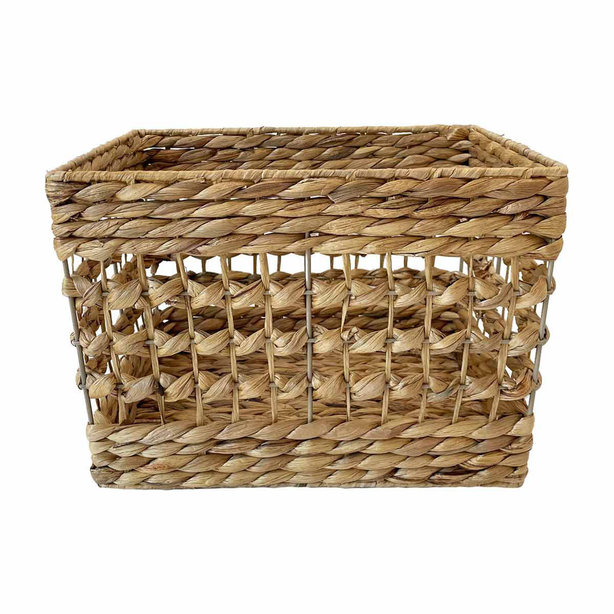 Water Hyacinth Rectangular Storage Basket, Medium