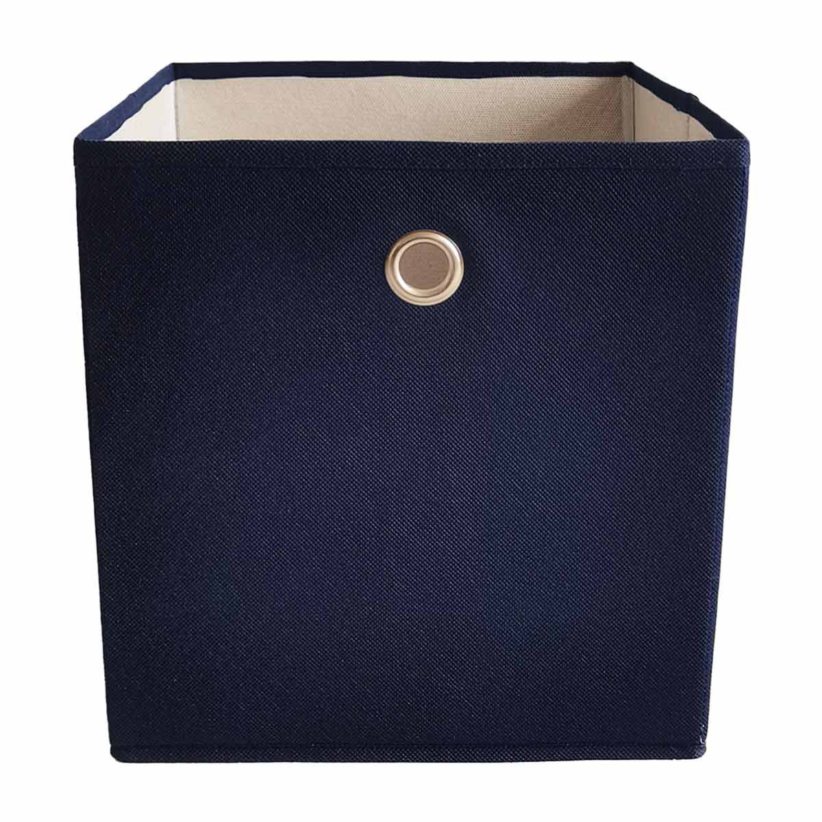 Solid Navy Blue Foldable Storage Cube Bin