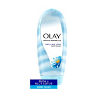 Olay Moisture Ribbons Plus Body Wash, Shea + Blue Lotus, 18 fl oz