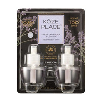 Koze Place Fresh Lavender & Cotton Palm Plug-In Scented Oil Refill, 20 ml, 2 Pack