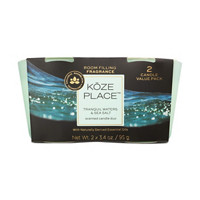Koze Place Tranquil Waters & Sea Salt Scented Candle Duo, 3.4 oz