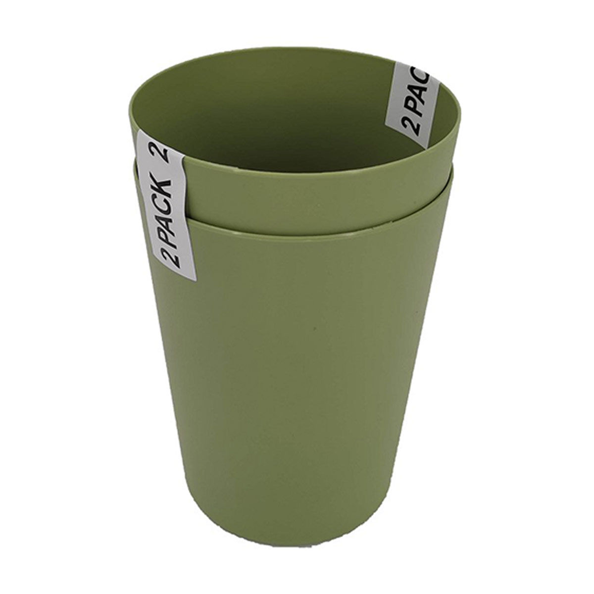 Avocado Matte Plastic Short Cup, Pack of 2