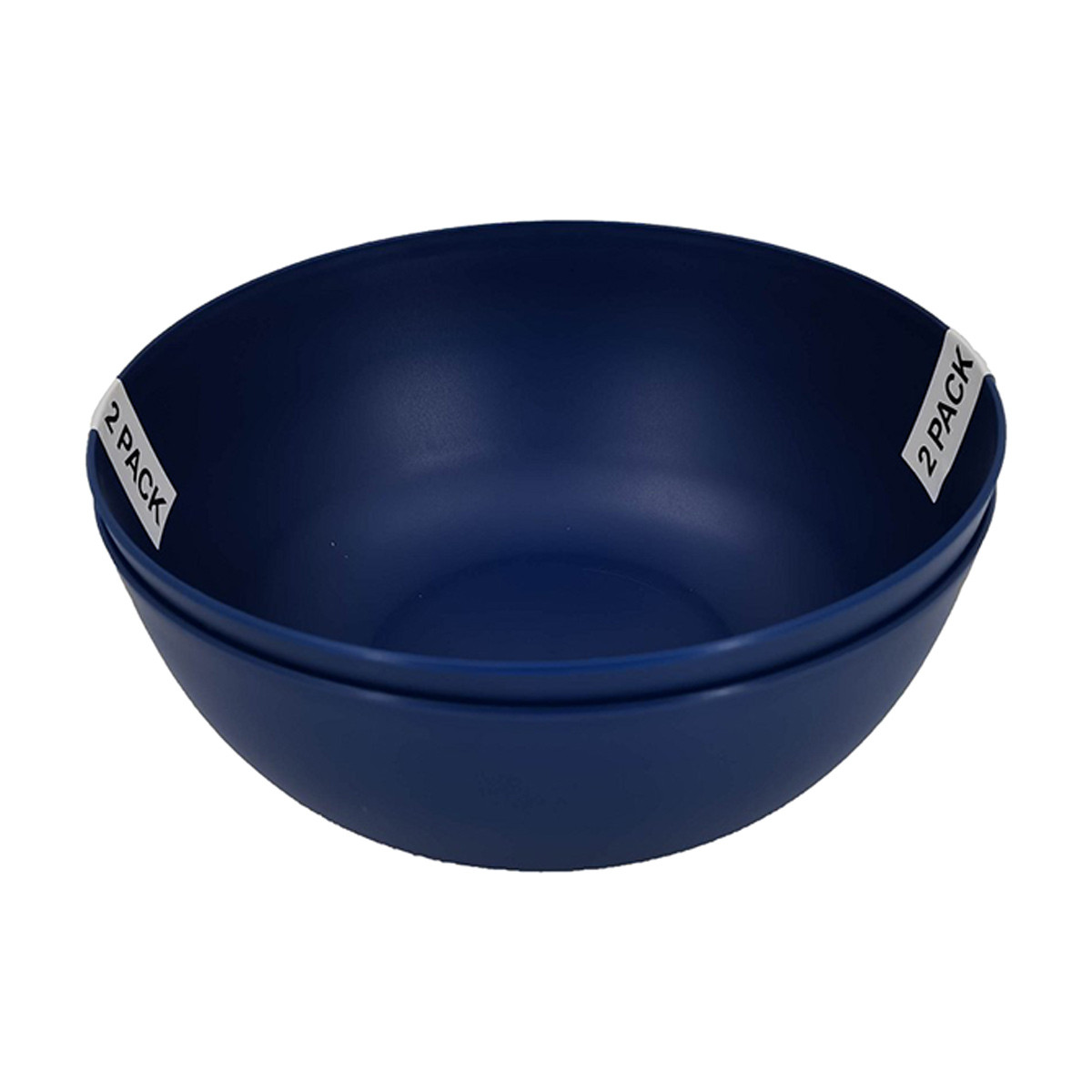 Navy Matte Plastic Dinner Bowl, Pack of 2