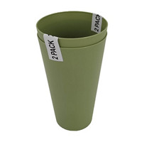 Avocado Matte Plastic Tall Cup, Pack of 2
