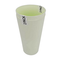 Cool Cream Matte Plastic Tall Cup, Pack of 2