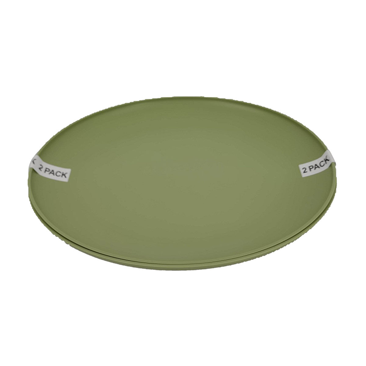 Avocado Matte Plastic Dinner Plate, Pack of 2