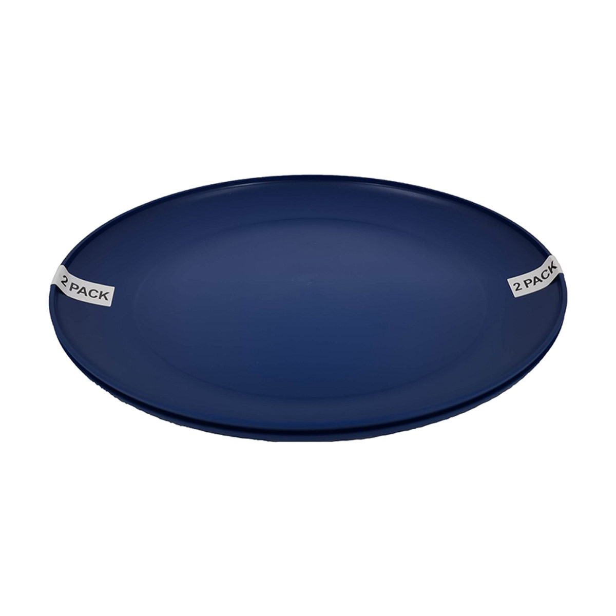 Navy Matte Plastic Dinner Plate, Pack of 2