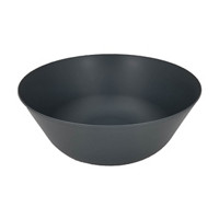 Dark Gray Matte Plastic Serving Bowl