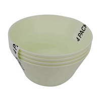 Cool Cream Matte Plastic Small Bowl, Pack of 4